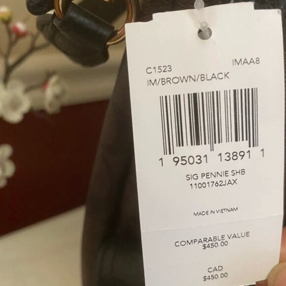 Coach Pennie Shoulder Bag In Signature Canvas c1523 - Picture 7 of 8